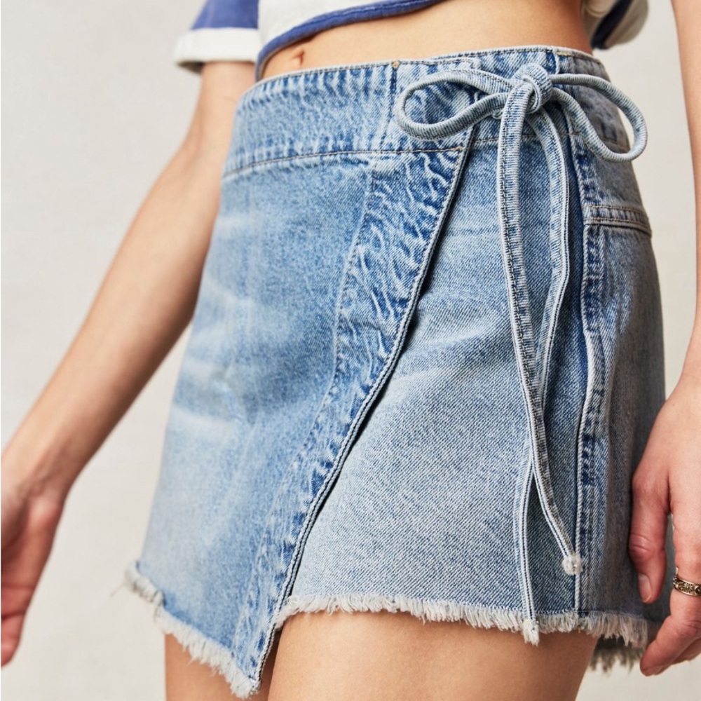Free People Emmy Denim Skort